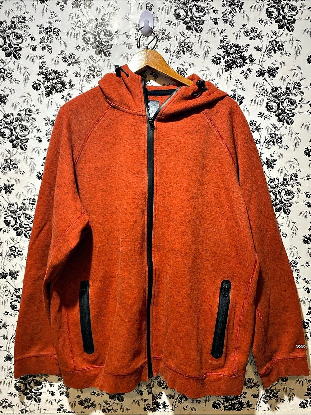 American Eagle Outfitters Active Flex Orange Hooded Performance Jacket Size XXL